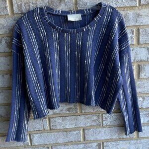 Storia Long Sleeve Pullover Crop Top Sweater Women's Size S.